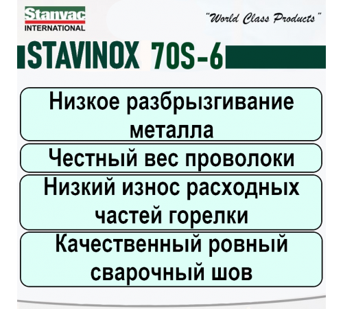 Проволока омед. STAVINOX ER-70S д.0,8 мм (5 кг) аналог СВ-08Г2С